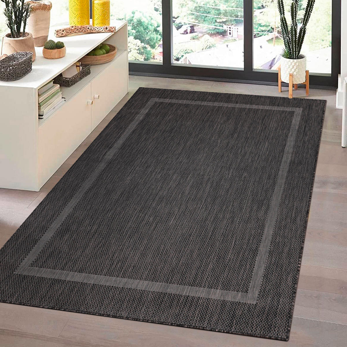 FLACHWEBETEPPICH 80/150 cm Relax Schwarz  - Schwarz, Basics, Textil (80/150cm) - Novel