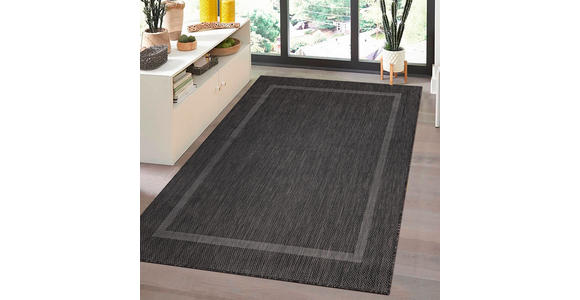 FLACHWEBETEPPICH 60/100 cm Relax Schwarz - Schwarz, Basics, Textil (60/100cm) - Novel