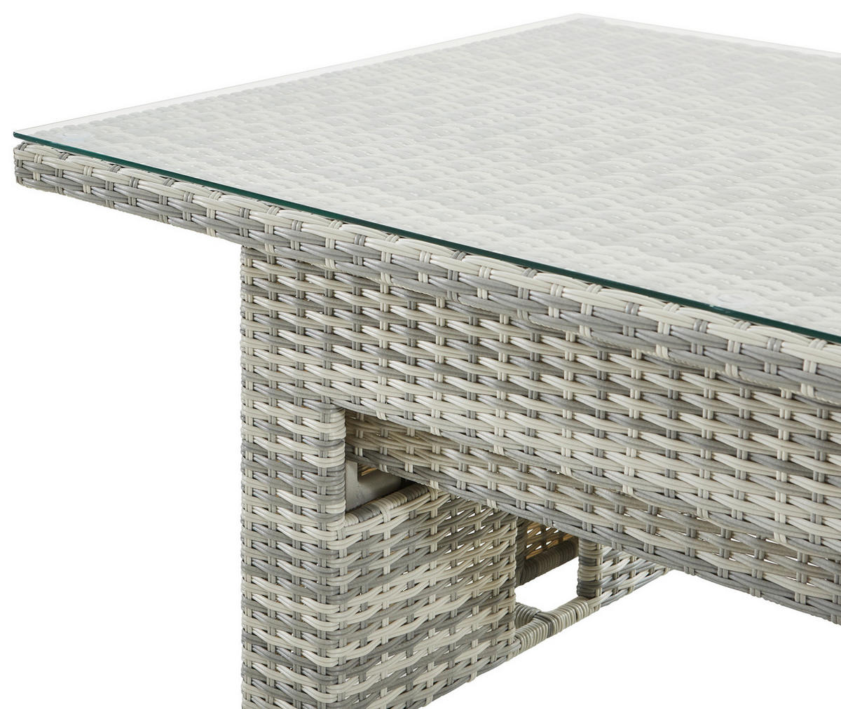 JEDÁLENSKÁ TERASOVÁ SÚPRAVA kov, plast, sklo, textil - sivá, Modern, kov/textil (177/192,5cm) - Ambia Garden