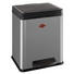 ABFALLSAMMLER 20 L - Silberfarben/Schwarz, Basics, Kunststoff/Metall (35/35/47cm) - Wesco