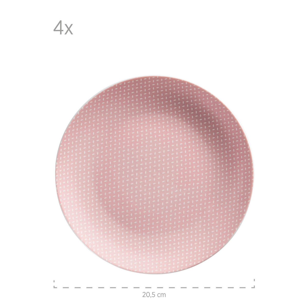 KOMPLETT SERVIS Kitchen Time 16 delar  - ljusrosa, Basics, keramik - Mäser