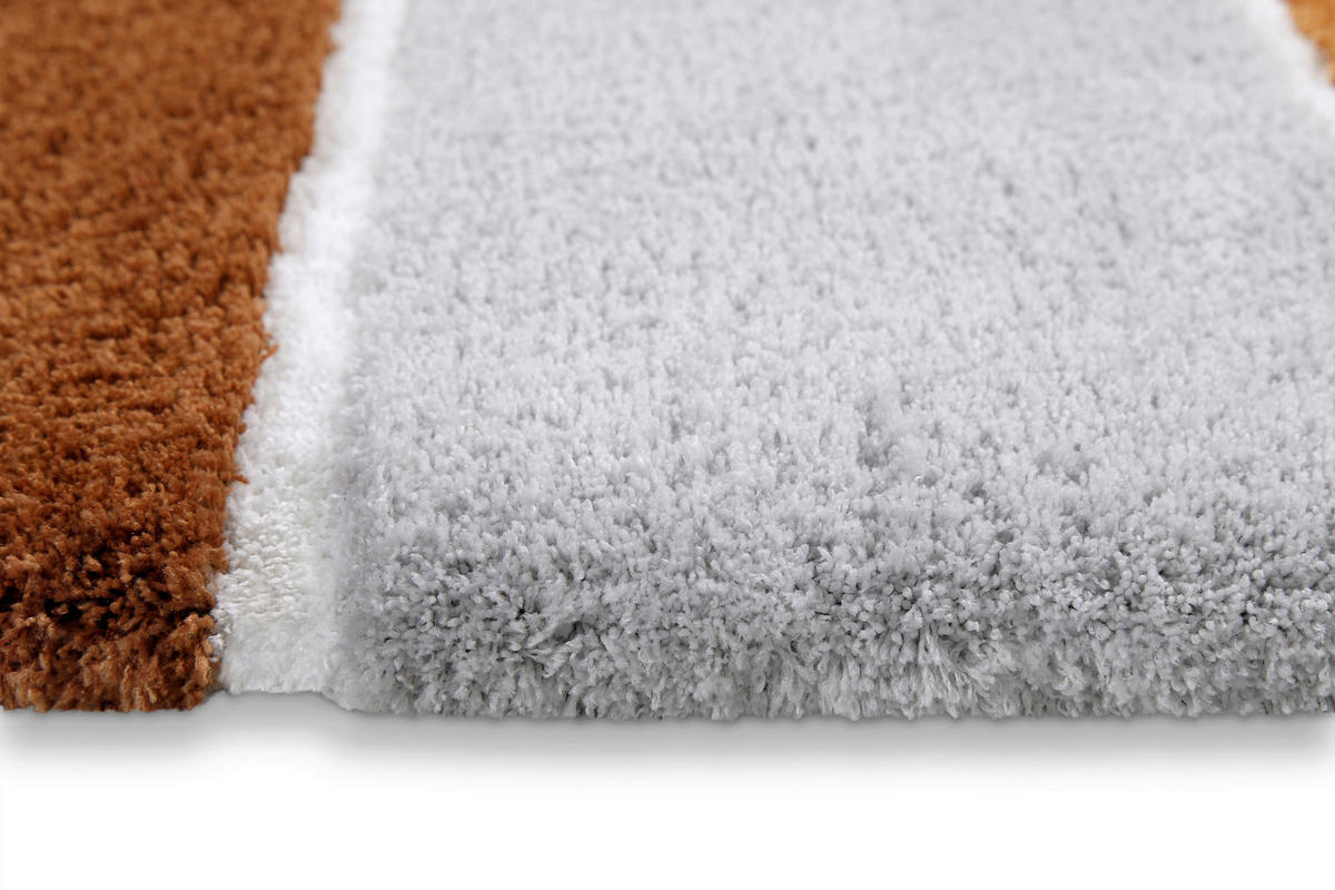 BADTEPPICH Braun, Grau, Terracotta 80/150 cm  - Terracotta/Braun, Basics, Kunststoff/Textil (80/150cm) - WECON HOME