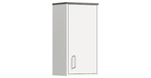 HÄNGESCHRANK 32/60/21 cm - Silberfarben/Weiß, MODERN, Holzwerkstoff/Kunststoff (32/60/21cm) - Xora