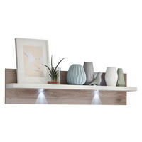 WANDBOARD Weiß, Eichefarben  - Eichefarben/Weiß, Design, Holzwerkstoff (133/32/20cm) - Xora