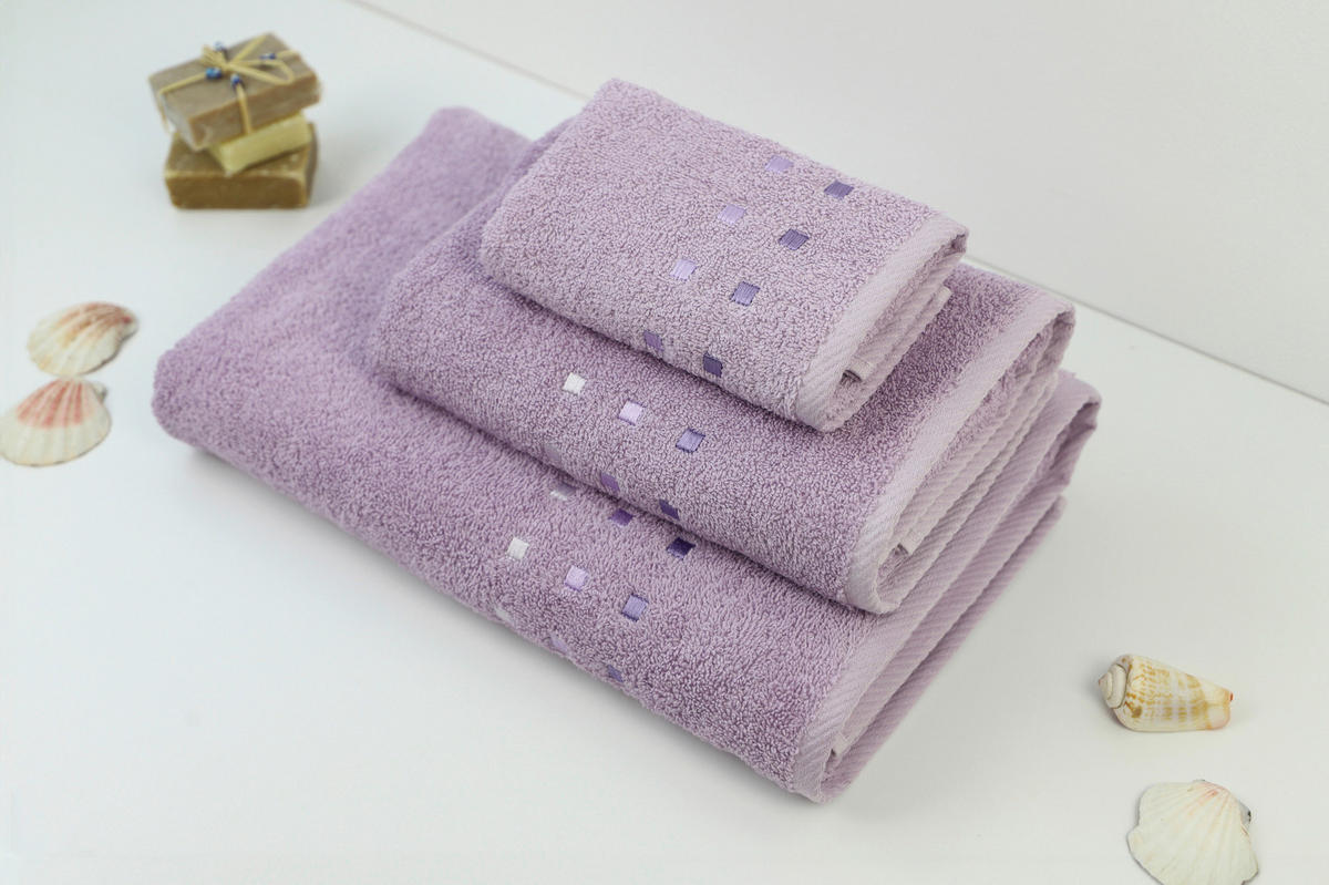 RUČNÍK, 50/100 cm, fialová - fialová, Konvenční, textil (50/100cm) - Esposa