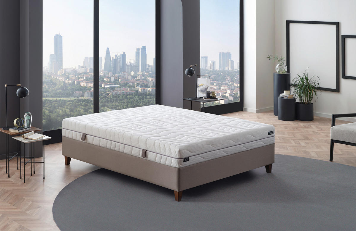 WENDEMATRATZE ROYAL DUO 7 140/200 cm Höhe ca. 22 cm 7 -Zonen - Weiß, Basics, Textil (140/200cm) - Yatas