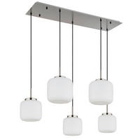 HÄNGELEUCHTE 106/38/130 cm  - Schwarz/Weiß, KONVENTIONELL, Glas/Textil (106/38/130cm) - Globo