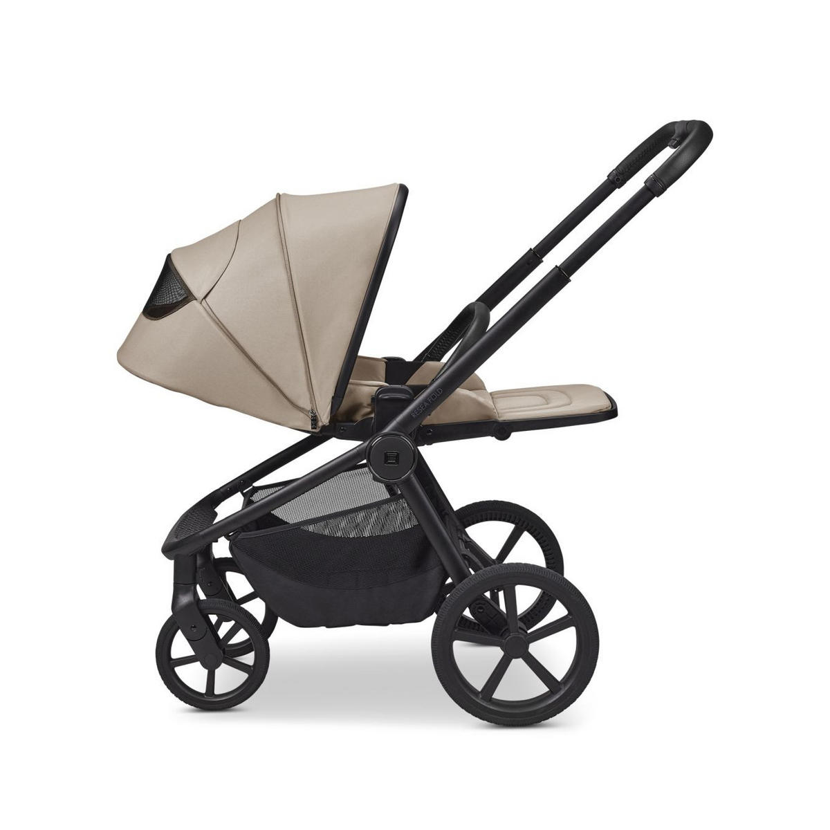 KOMBIKINDERWAGEN  Resea Fold  sand  - Sandfarben/Schwarz, Basics, Textil/Metall (116/57/94cm) - Moon