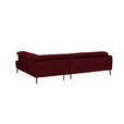 ECKSOFA in Chenille Rot  280/205 cm  - Rot/Schwarz, Design, Textil/Metall (280/205cm) - Xora