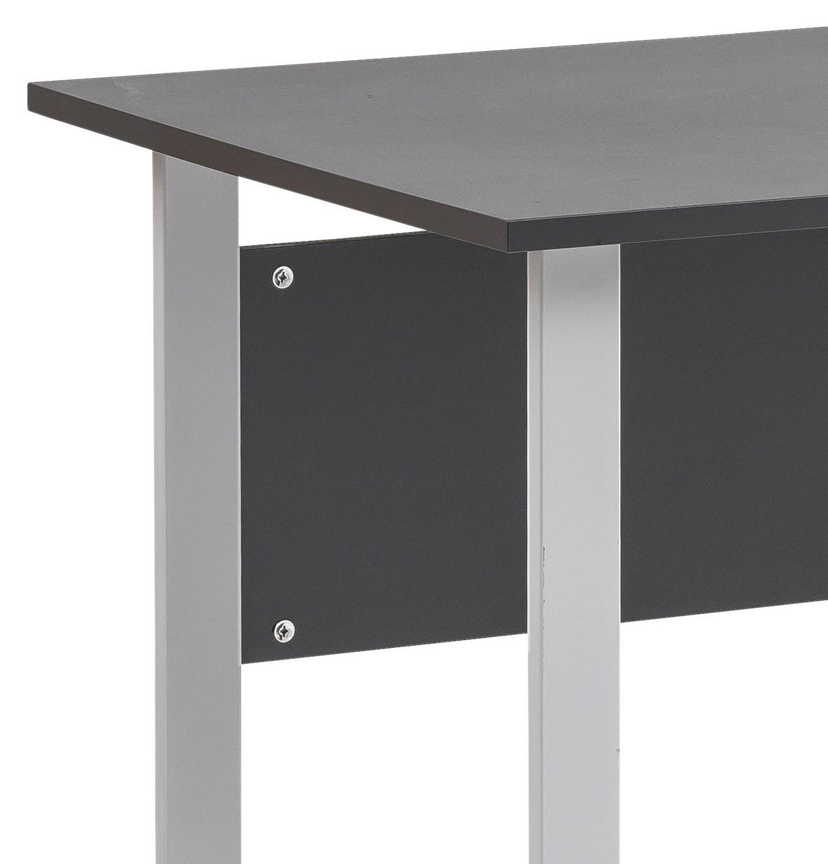 SCHREIBTISCH 160/75/73,2 cm  in Anthrazit, Alufarben  - Anthrazit/Alufarben, KONVENTIONELL, Holzwerkstoff/Metall (160/75/73,2cm) - MID.YOU