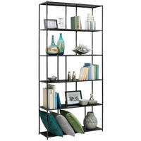 REGAL  90/190/30 cm Schwarz  - Schwarz, Design, Metall (90/190/30cm) - Carryhome