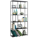 REGAL  90/190/30 cm Schwarz  - Schwarz, Design, Metall (90/190/30cm) - Carryhome