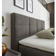 BOXSPRINGBETT 180/200 cm,  in Braun, Topper, Matratzen, unterschiedliche Matratzenhärtegrade je Bettseite, H2 + H3 = mittel + fest  - Schwarz/Braun, Design, Kunststoff/Textil (180/200cm) - Dieter Knoll