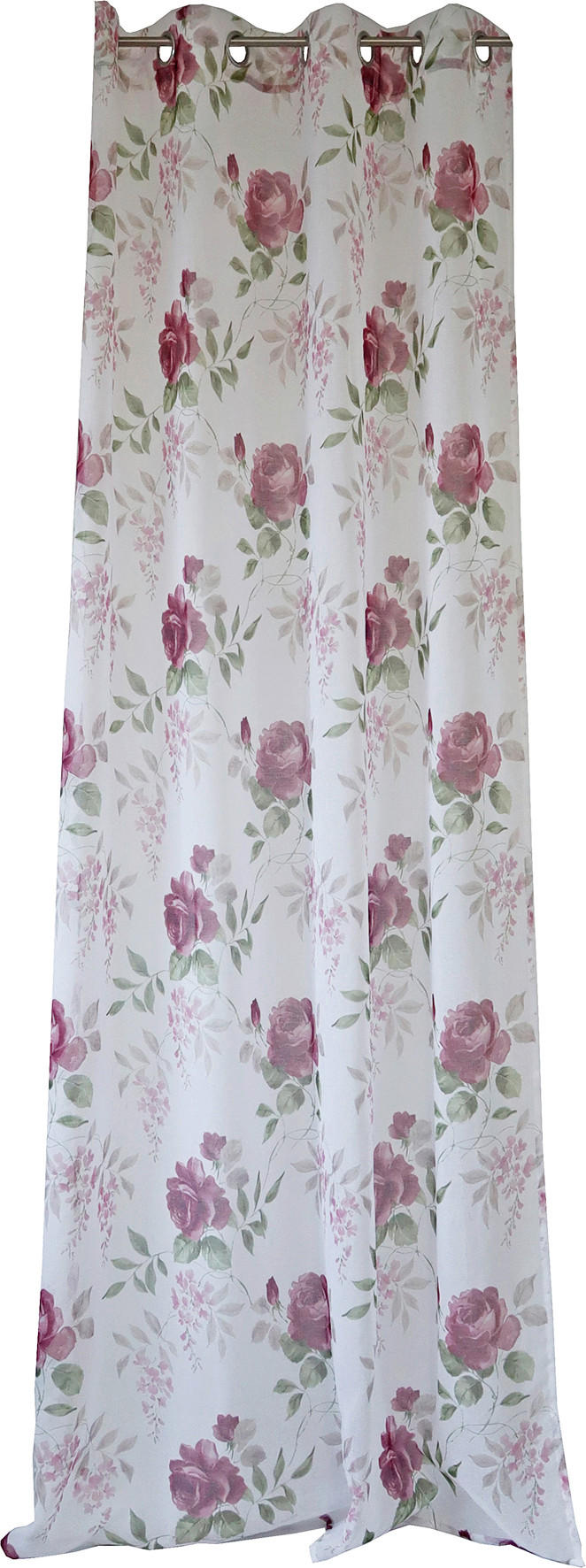 ÖSENSCHAL DIGITAL BEDRUCKT halbtransparent 140/245 cm   - Hellrosa/Naturfarben, Natur, Textil (140/245cm)