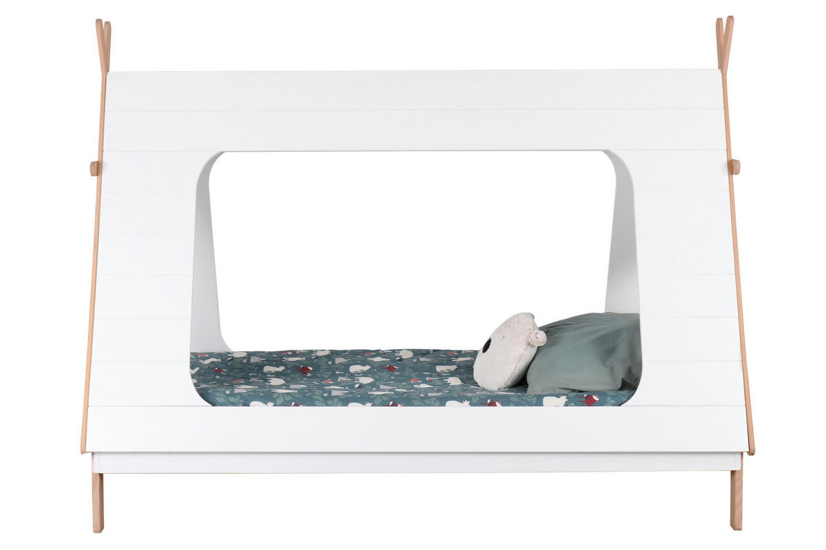 HAUSBETT Lattenrost 90/200 cm  - Naturfarben/Weiß, Design, Holz (90/200cm) - home24
