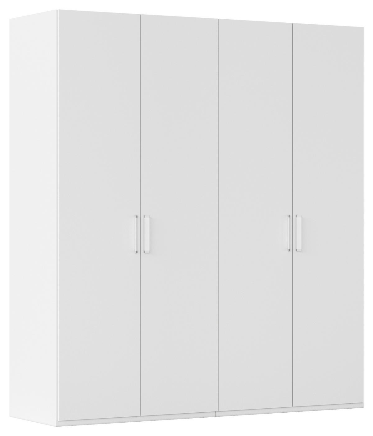 DREHTÜRENSCHRANK 201/223/60 cm,  in Weiß, 4-türig  - Weiß, Design, Holzwerkstoff/Kunststoff (201/223/60cm) - Novel