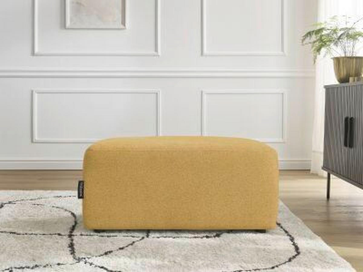 HOCKER ATILLA Flachgewebe Gelb  - Gelb/Schwarz, MODERN, Kunststoff/Textil (92/44/48cm)