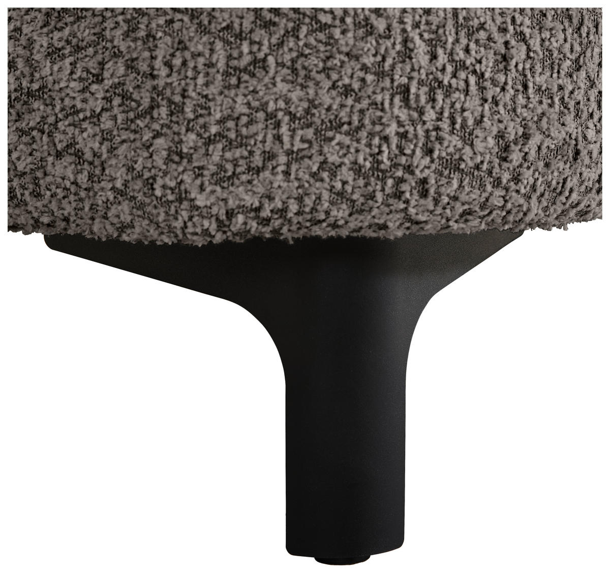 HOCKER Chenille Anthrazit  - Anthrazit/Schwarz, KONVENTIONELL, Textil/Metall (99/46/77cm) - Carryhome