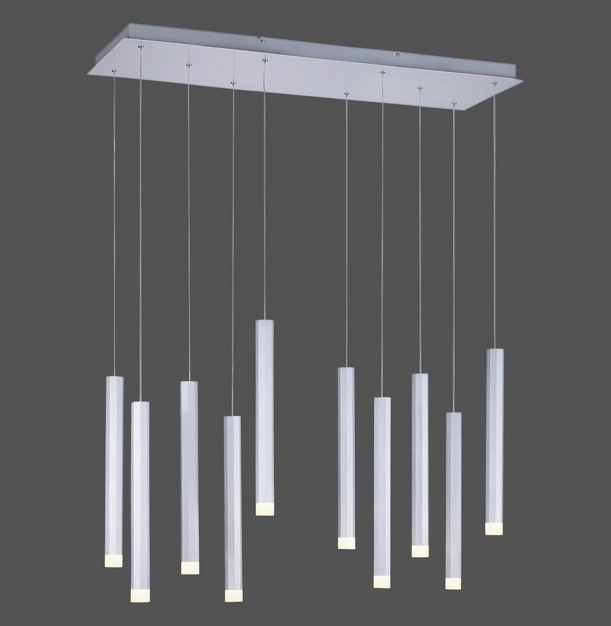 LED-HÄNGELEUCHTE Bruno 89/30/120 cm   - Alufarben, Design, Kunststoff/Metall (89/30/120cm)