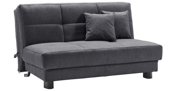 SCHLAFSOFA Mikrovelours Graublau  - Graublau/Schwarz, KONVENTIONELL, Textil/Metall (145/85/100cm) - Carryhome