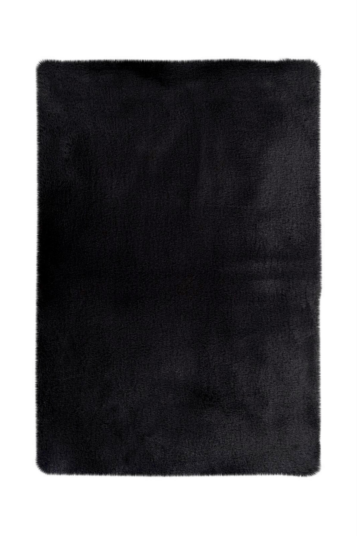 HOCHFLORTEPPICH 50/90 cm Rabbit 125 Dunkelgrau Schwarz  - Schwarz, KONVENTIONELL, Kunststoff (50/90cm)