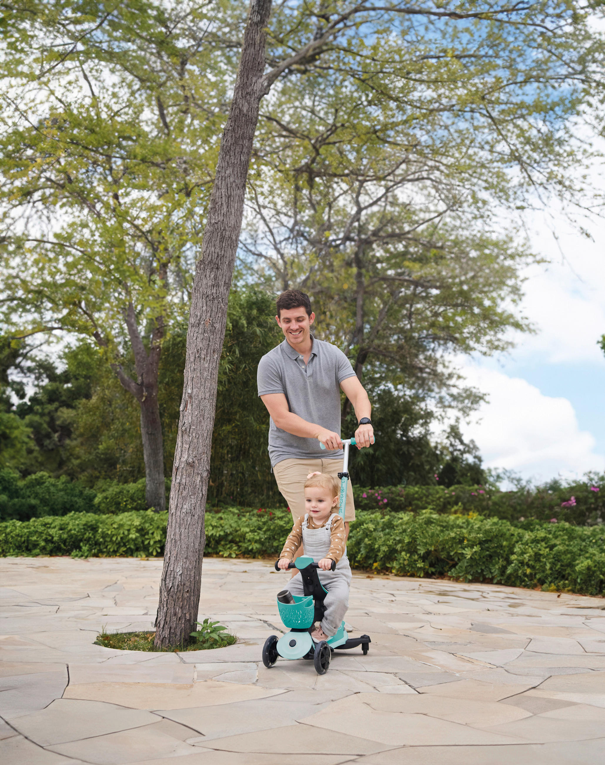 LAUFRAD GO-UP BABY 360 LIGHT 3IN1  - Dunkelgrün/Mintgrün, LIFESTYLE, Kunststoff (75/29,5/102,5cm) - GLOBBER