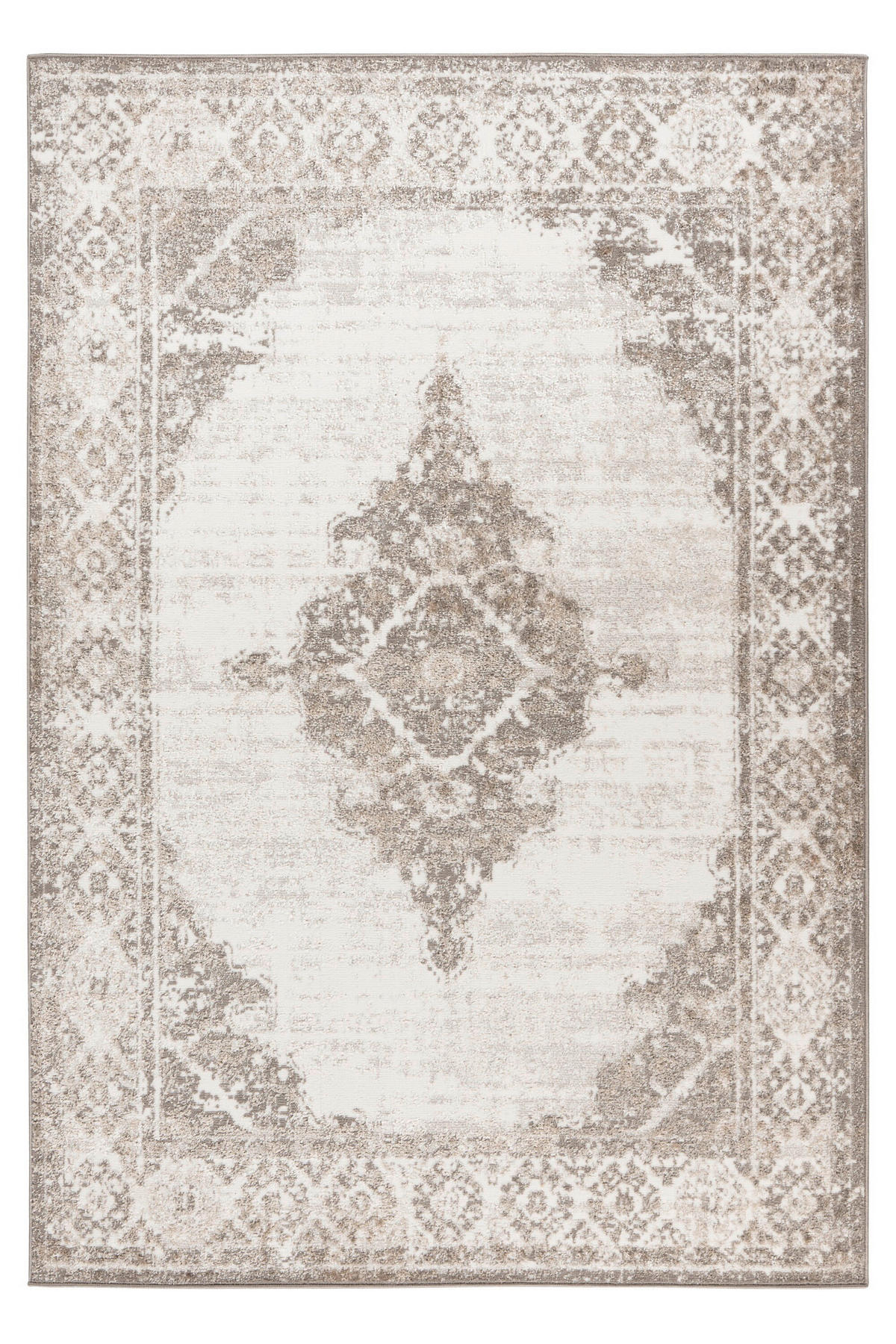 FLACHWEBETEPPICH 120/170 cm Silberfarben, Beige rechteckig  - Beige/Silberfarben, Basics, Textil (120/170cm) - Kayoom