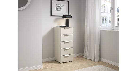 KOMMODE  in 40/100/42 cm  - Champagner, Design, Glas/Holzwerkstoff (40/100/42cm) - Xora