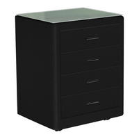 NACHTSCHRANK 50/64/41,5 cm  - Schwarz, KONVENTIONELL, Leder/Kunststoff (50/64/41,5cm) - Esposa
