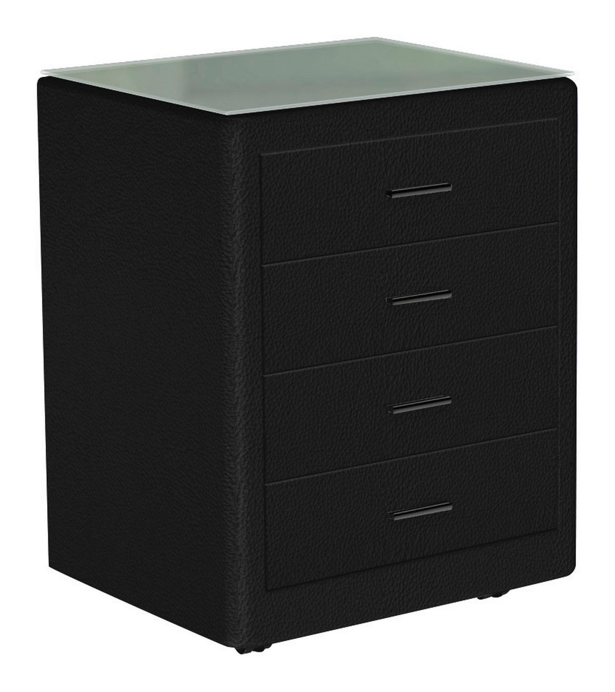 NACHTSCHRANK 50/64/41,5 cm  - Schwarz, KONVENTIONELL, Leder/Kunststoff (50/64/41,5cm) - Esposa