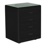 NACHTSCHRANK 50/64/41,5 cm  - Schwarz, KONVENTIONELL, Leder/Kunststoff (50/64/41,5cm) - Esposa