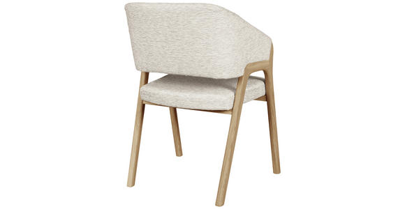 ARMLEHNSTUHL  Typenauswahl Jacquard  - Eichefarben/Beige, KONVENTIONELL, Holz/Textil (57/84/61cm) - Linea Natura