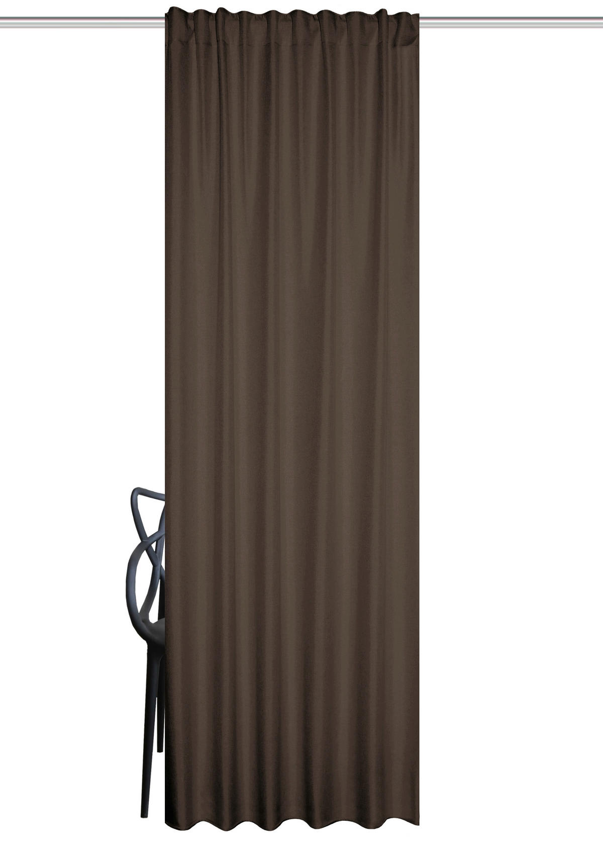 WÄRMESCHUTZVORHANG Verdunkelung 135/145 cm   - Braun, Basics, Textil (135/145cm)