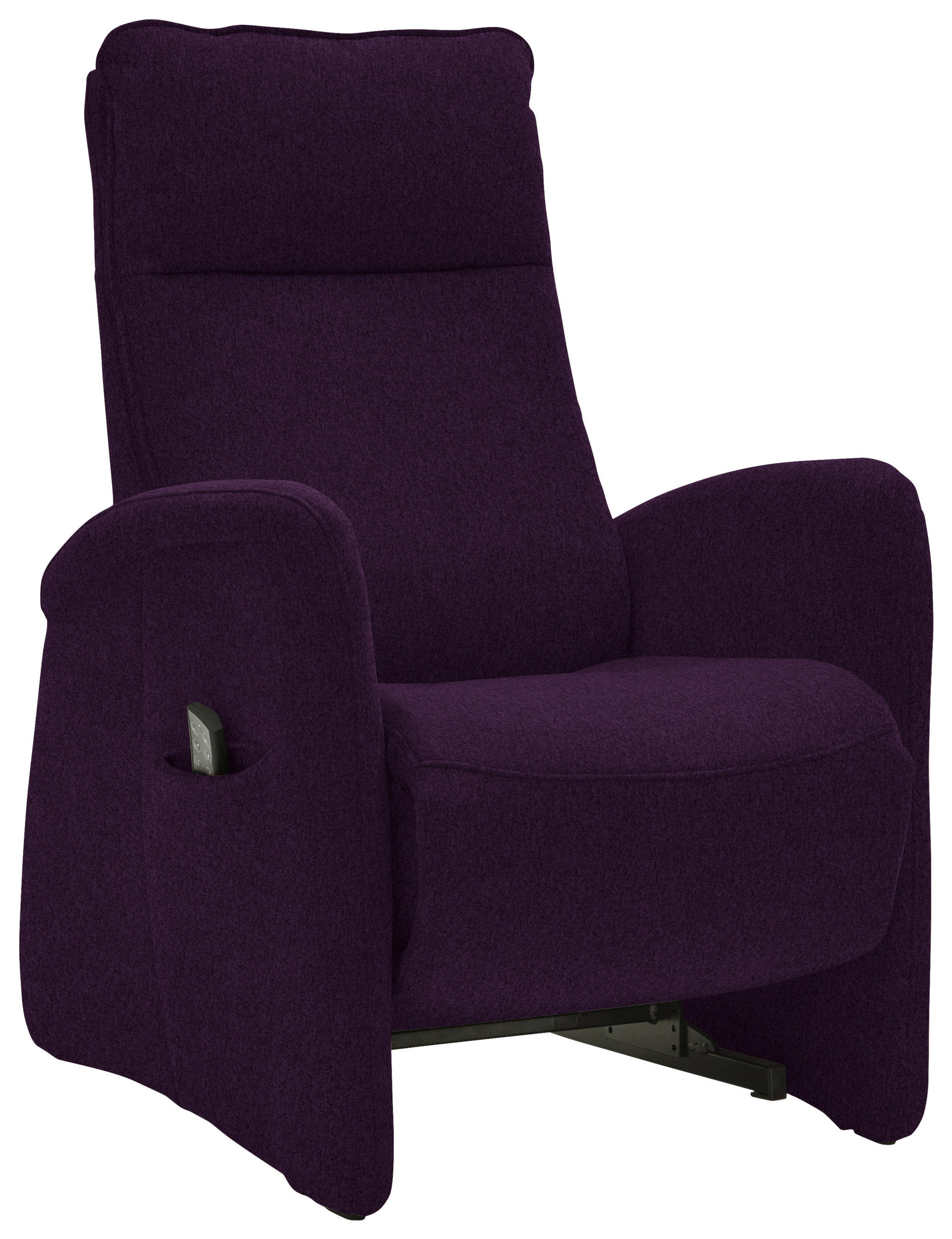 FERNSEHSESSEL in Chenille Violett  - Violett, Konventionell, Textil (79/114/87-176cm) - Valdera