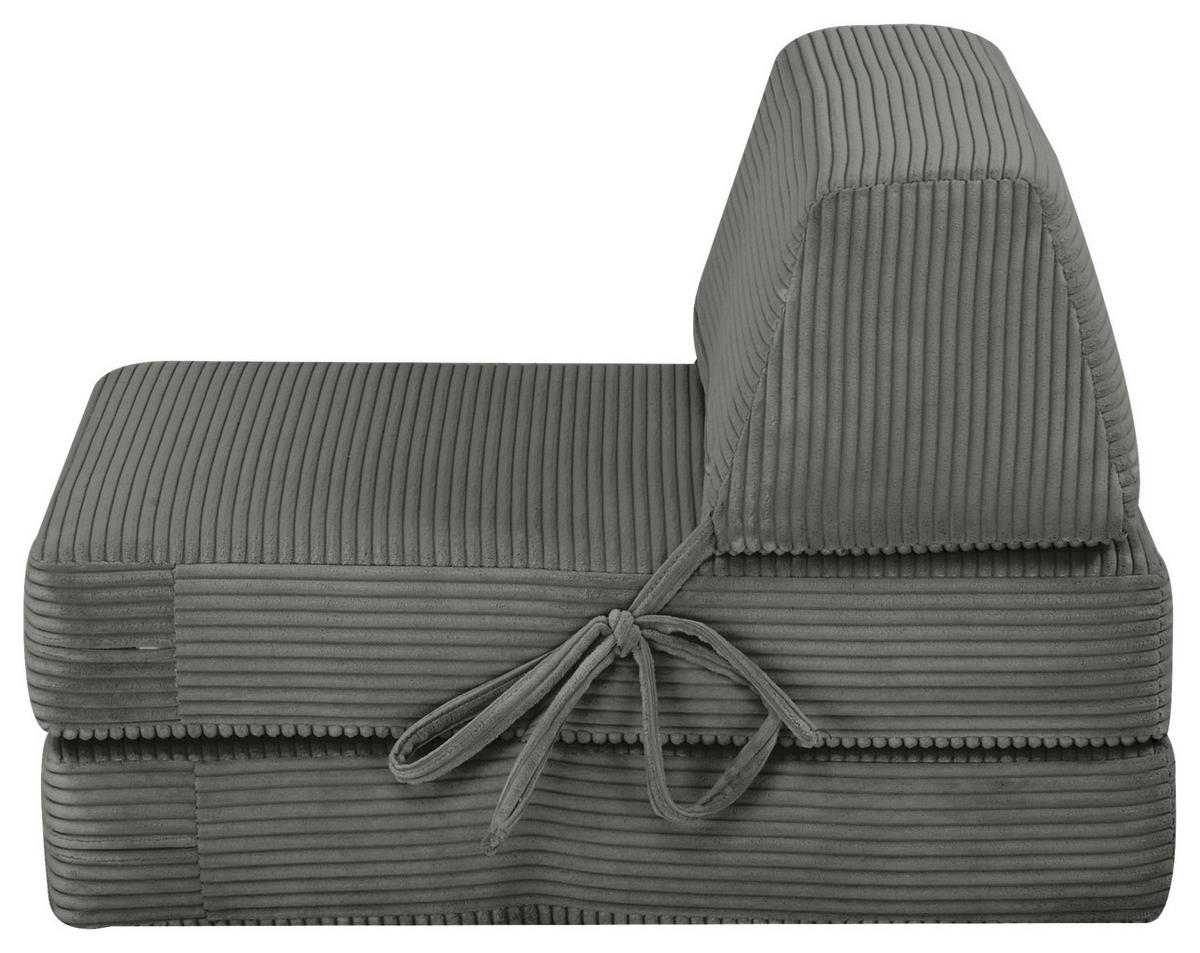 SCHLAFSESSEL in Cord Dunkelgrau  - Dunkelgrau, Design, Textil/Metall (75/58/80cm) - Livetastic