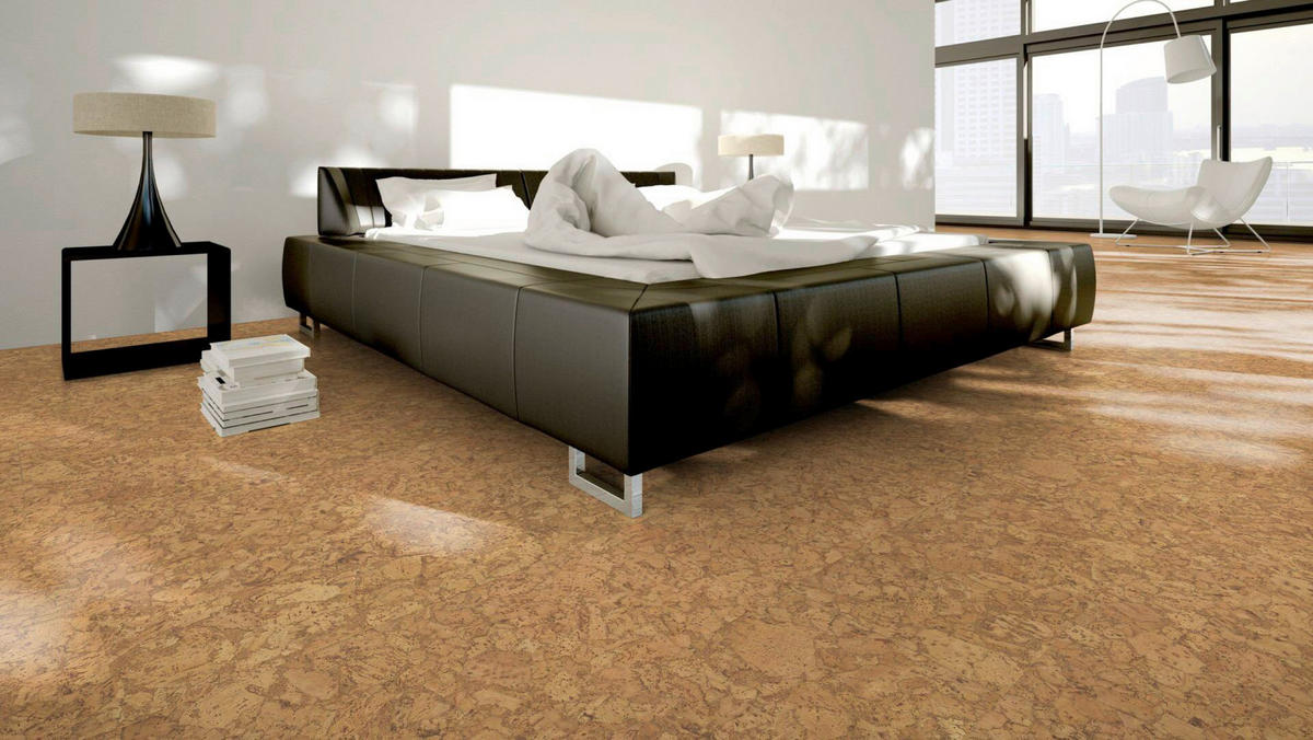 KORKBODEN KORK NATURTREND CASTELLO 910X300X9,5mm  per  m² - Cappuccino, Basics, Naturmaterialien/Holz (91,0/30,0/0,95cm)