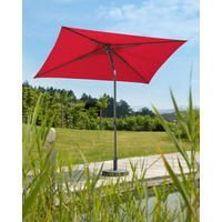 SONNENSCHIRM   - Anthrazit/Rot, Basics, Textil/Metall (140/250/240cm) - Schneider