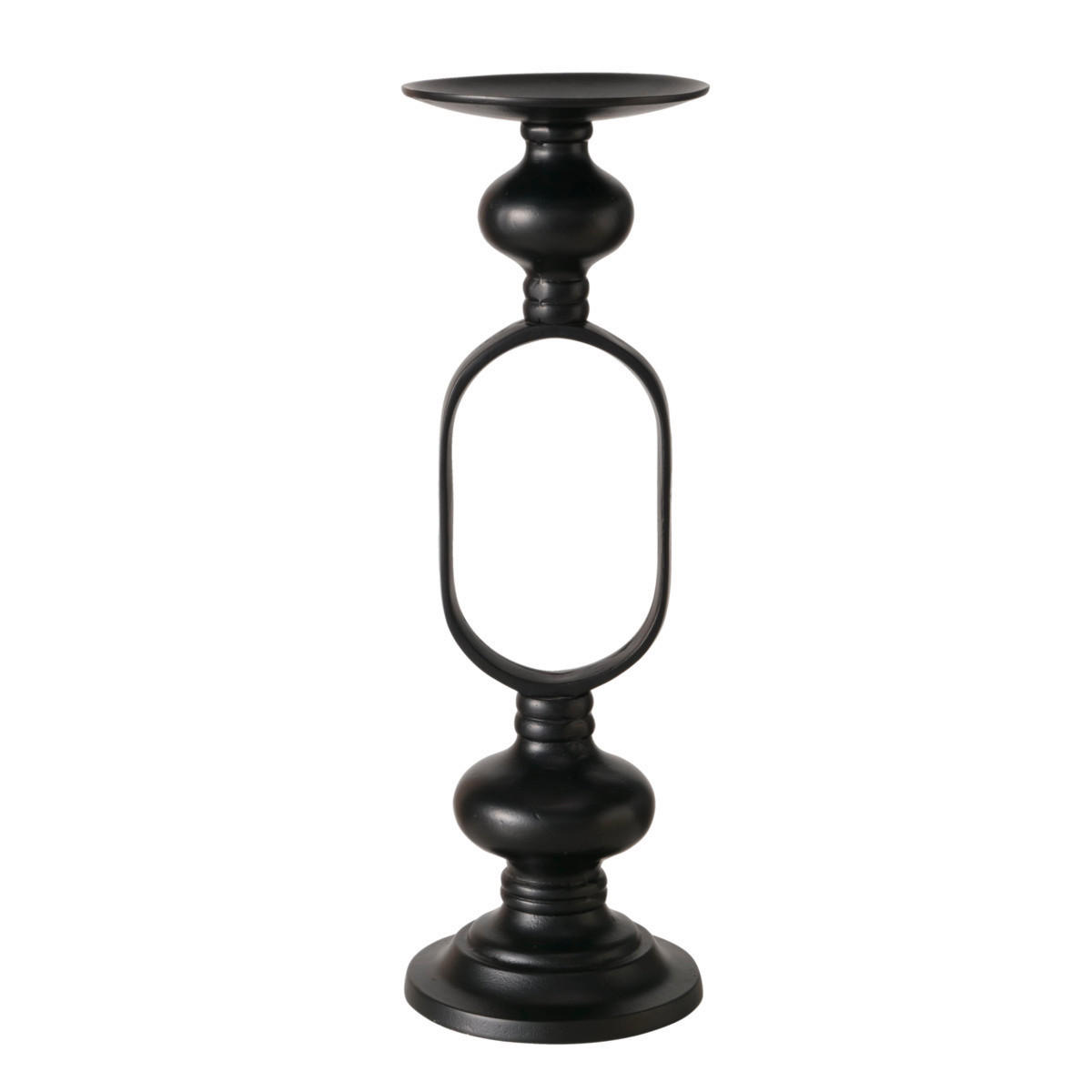 STOJAN NA SVIEČKU  kov - čierna, Basics, kov (18/18/54cm)