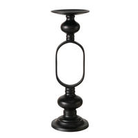 STOJAN NA SVIEČKU  kov - čierna, Basics, kov (18/18/54cm)