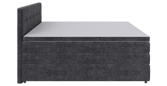 BOXSPRINGBETT 160/200 cm  in Grau  - Schwarz/Grau, KONVENTIONELL, Kunststoff/Textil (160/200cm) - Carryhome