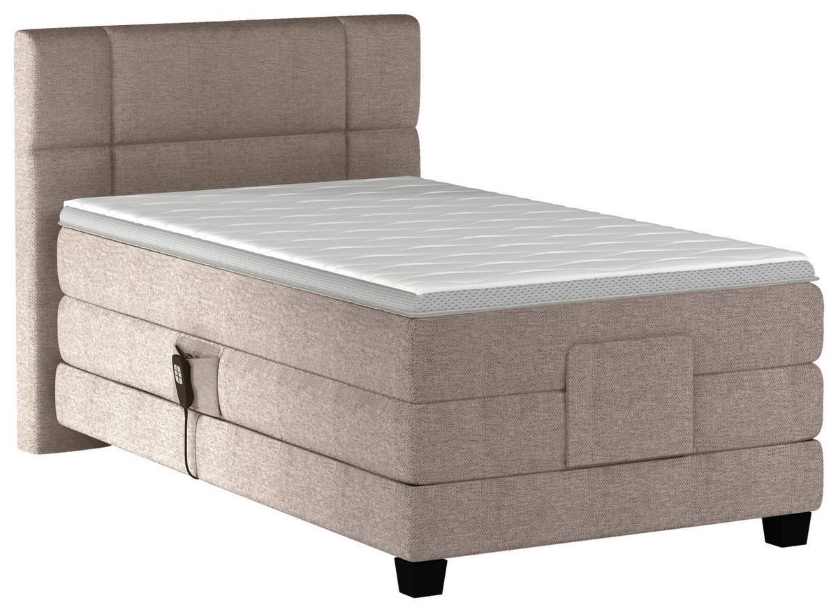 BOXSPRINGBETT 90/200 cm  in Braun  - Schwarz/Braun, KONVENTIONELL, Holz/Kunststoff (90/200cm) - Esposa