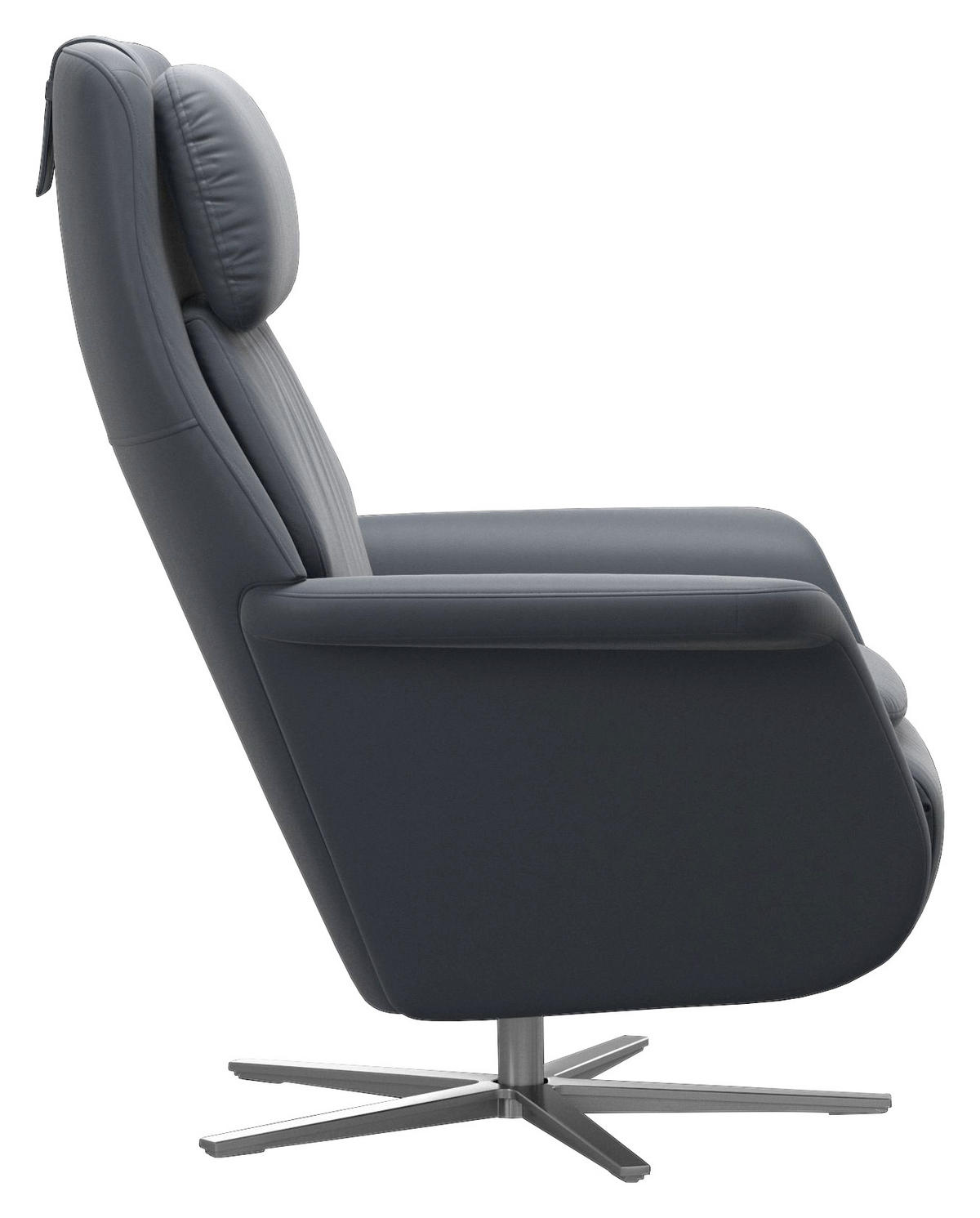 RELAXSESSEL in Leder Blau  - Blau/Alufarben, Natur, Leder (84/116/89cm) - Stressless