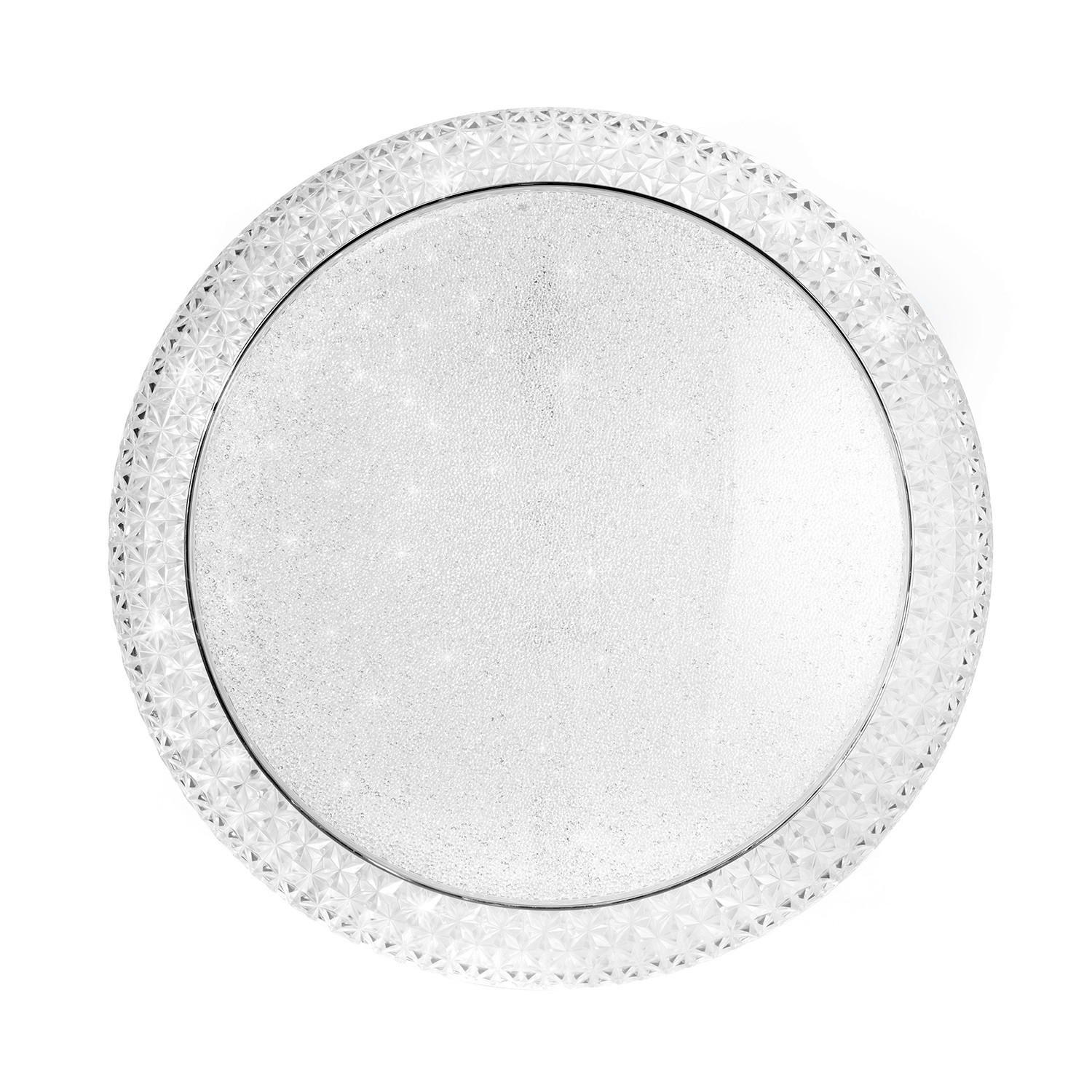 STROPNÉ LED SVIETIDLO, 50/50/13 cm - číra/chrómová, Basics, kov/plast (50/50/13cm)