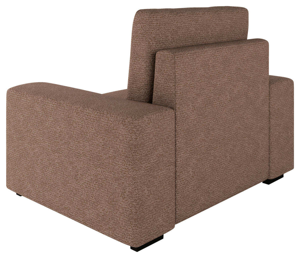 SESSEL in Bouclé Altrosa  - Beige/Schwarz, Design, Textil (108/91/92cm) - MID.YOU