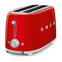TOASTER 50's Style  - Rot, Trend, Metall (41.0/21.5/20.8cm) - SMEG