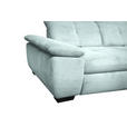 ECKSOFA in Cord Pastellblau  - Pastellblau/Schwarz, Design, Textil/Metall (313/242cm) - Xora