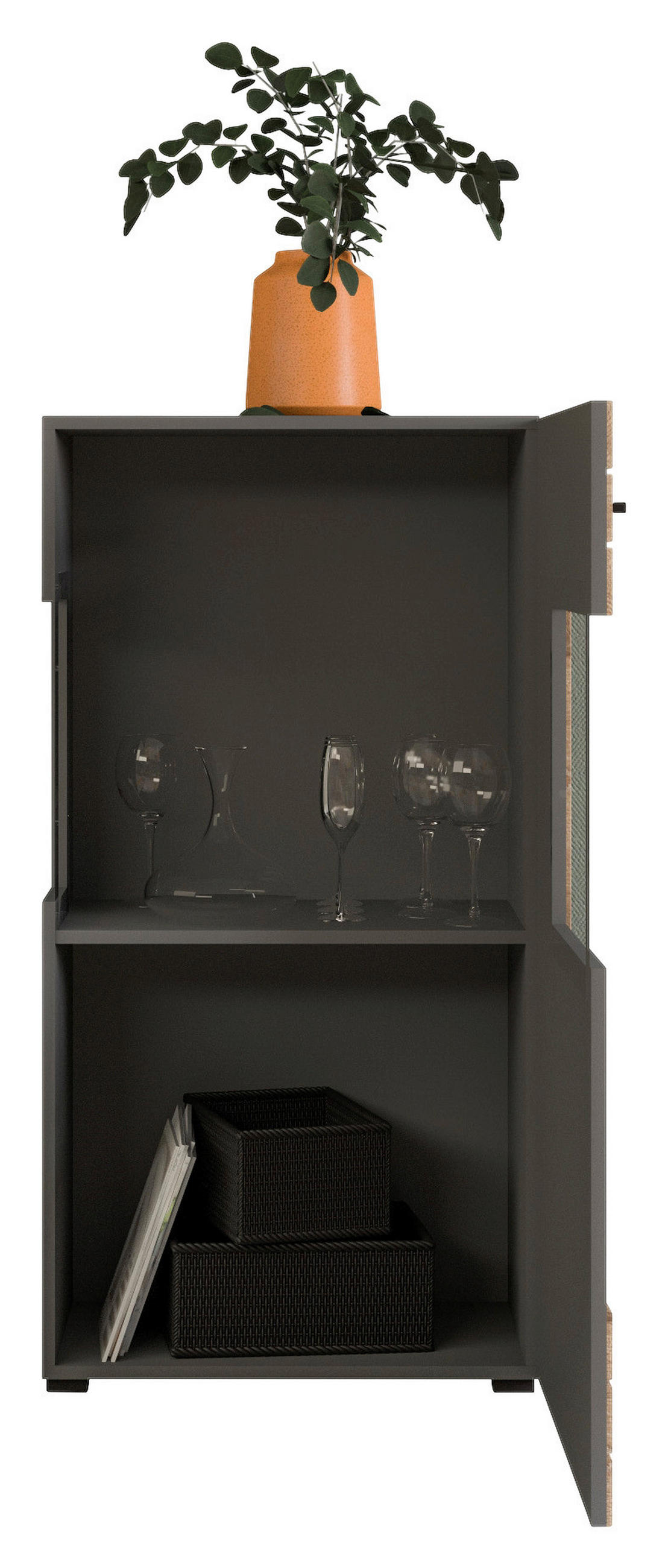 OMARA S KLASIČNIMI VRATI,  - Konvencionalno, kovina/steklo (117/60/37cm) - MID.YOU