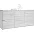 SIDEBOARD Eiche furniert, massiv geölt Eichefarben - Eichefarben/Nickelfarben, KONVENTIONELL, Holz/Holzwerkstoff (185,6/91,9/47,6cm) - Voleo