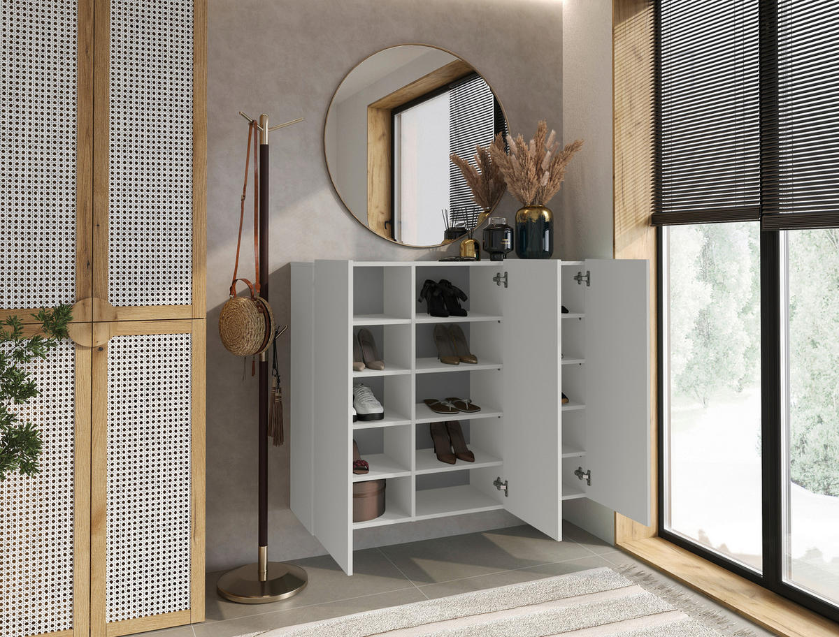 HÄNGESCHUHSCHRANK Kaschmir  - Kaschmir, Design, Holzwerkstoff (120/100/34cm) - Hom`in