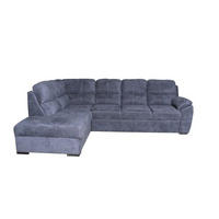 KUTNA GARNITURA drvo, tekstil, drvni materijal  siva   - siva, Design, drvni materijal/drvo (200/280cm)